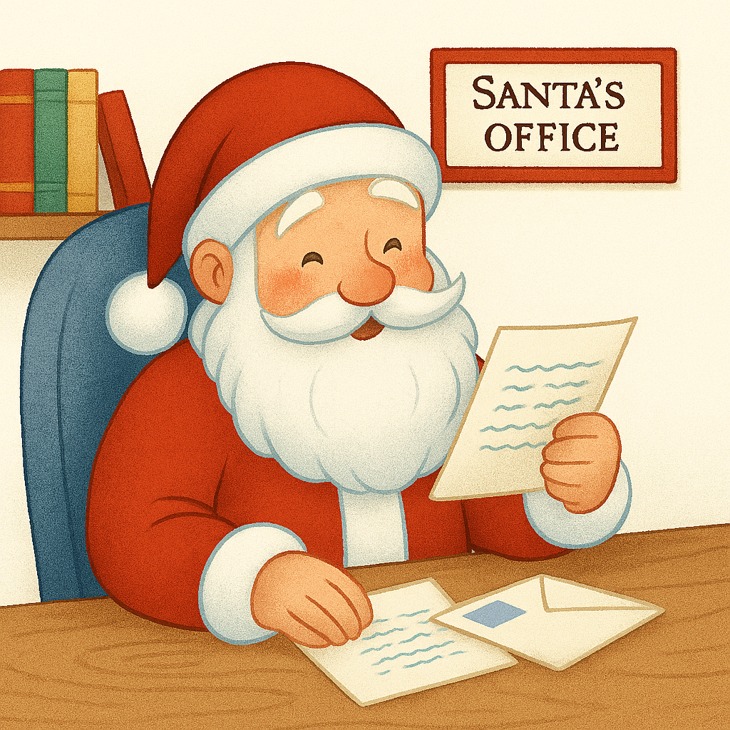 weihnachtsmann liest